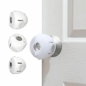 Heart Of Tafiti 611885155923 Child Proof Door Knob Covers Toddler Locks Baby 4 Pack White