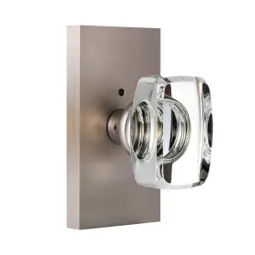 Hiemey 653858023136 Glass Door Knobs Interior With Lock Crystal Modern Privacy Knob For Bed