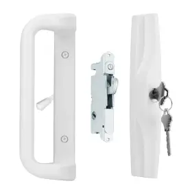 6001-4 House Guard White Patio Door Handle Set With Cylinder Lock Suitable For Repla