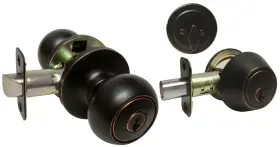 5765dbr-et-101dbr House Guard Hardware Oil Rubbed Bronze Entry Entrance Keyed Round Door Knobs Deadbolt