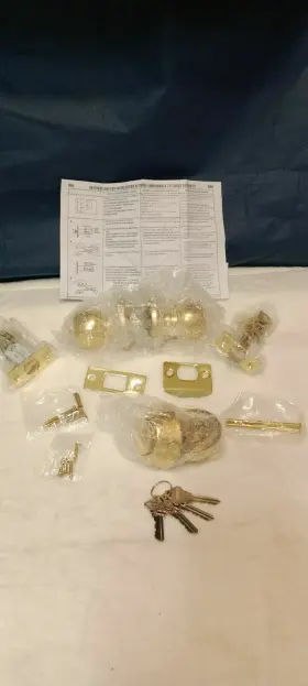 Ka22852 Hq-lock Ka22952 Lock/ Lockset/ /entry/ Double Cylinder /polished Brass