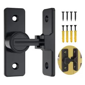 Hubaow 747783395502 Door Lock Without Luminous Heavy Duty Sliding Barn Latch 90 Degree