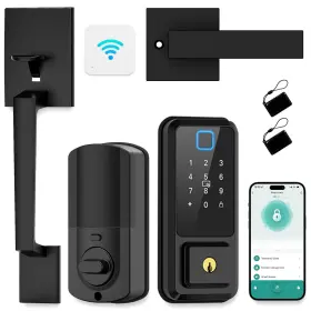 Hunnay 635405410958 Smart Locks For Front Door Lock Set Keypad Deadbolt Finge