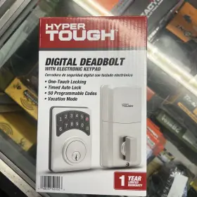 44343 Hyper Tough 048037520023 Hypertough Digital Deadbolt With Electronic Keypad - Satin Nickel #44343 H