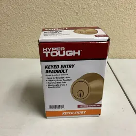 Ht3501-105 Hyper Tough Keyed Entry Deadbolt Lock With 2 Keys - Polished Brass