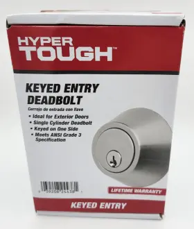 Htd3501-130 Hyper Tough New Keyed Entry Single Cylinder Deadbolt Stainless Steel Finish