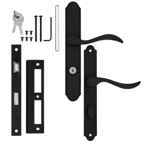 Ideal Security 056947416350 Mcmb Curved Mortise Lock Set With Lever Handle For Storm Doors