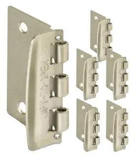 Jd Jack Ndrill 787303421809 N Drill Flip Action Door Lock 6 Pack - Reversible Privacy Satin Nickel
