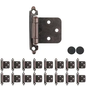 Ch200-orb-p20 Jqk 1/2 Inch Overlay Cabinet Door Hinges Oil Rubbed Bronze 20 Pack 10 Pairs