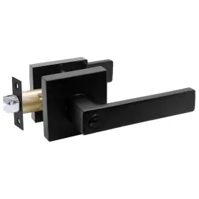 Karlstone 676351518992 1 Pack Matte Black Door Handle With Lock And Keyed Entry Lock/door Lever