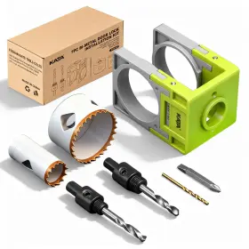 Kata 261405 Door Lock Installation Kit For Metal And Wood Doors 1-3/8 Inch To Green/grey