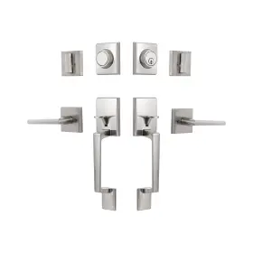 A156-kiayaci Kiayaci Door Lock Set Double Handle Sets With Deadbolt Silver Entry