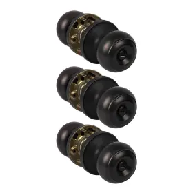 Knobwell 715624241523 3 Pack Privacy Door Knobs With Lock For Oil Rubbed Bronze