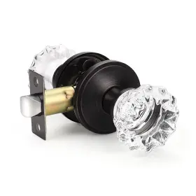 Fba-joy-dlc20-orb-ps-3pack Knobwell 3 Pack Providence Round Crystal Glass Door Knob Set With Victorian P