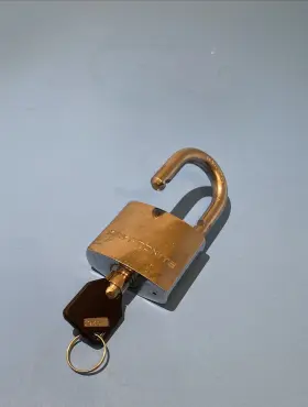 Ts259 Kryptonite Padlock Crome Plated Brass Body With Tubular Key