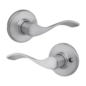 300bl-26d Kwikset Balboa Interior Privacy Door Handle With Lock Satin Chrome