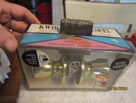 400bdl Kwikset Vintage Locksets Entry Knob Ksp Bel Air Polished Brass Usa Nos