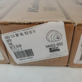 400cv514smt6ak3 Kwikset Cove Matte Black Keyed Entry Door Knob Lot Of 3 94002-950