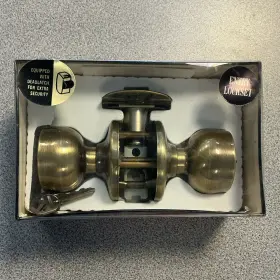 Kwikset 400gdl Grecian Entry Door Lockset Antique Brass Ksi Deadlatch Keys