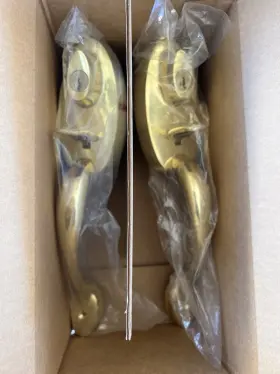 431v-625 Kwikset Gibson Smartkey 431v 625 Solid Polished Brass Finish Handle Read