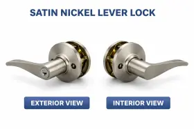 439cnl Kwikset 15 Smt Vestibule Carson Satin Nickle With Key