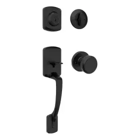 Kwikset 445021213207 Henley Single Cylinder Door Handleset With Round Maven Knob Featuring Smartkey S