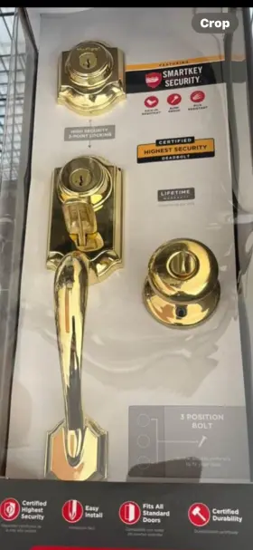 553mnhvj3 Kwikset 553mnhxj3 Signature Series Polished Brass Handle Set New