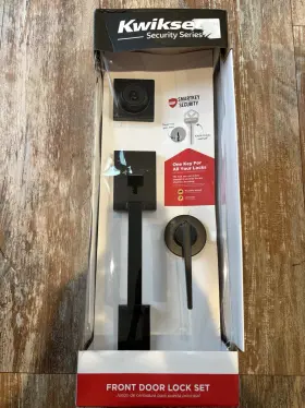 687amdxhs514smt Kwikset Amador Entry Door Handleset With Round Rose Hollis Matte Black New