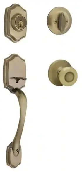687bwxcv Kwikset Handleset Belleview Cove Tylo Ven Bronze Antique Brass Front Entry Knob