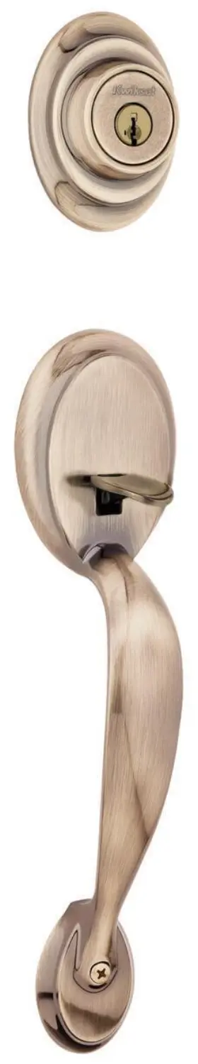687dalip-5s.ds Kwikset 687da-lip-s Dakota Single Cylinder Handleset - Brass