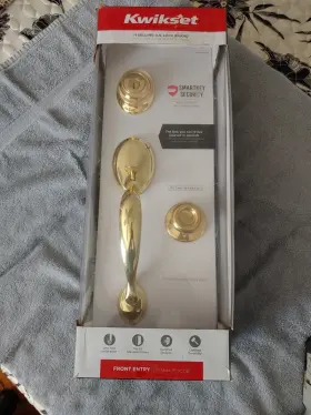 96870-091 Kwikset 6i7daxt Dakota Handleset Tylo Knob/sgl Cyl Deadbolt Polished Brass