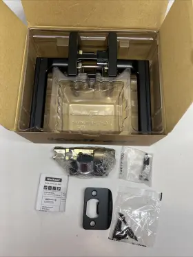 720mrl Kwikset 720 Mil Sqt 514 6al Rcs Matte Black Montreal Passage Door Handle Set