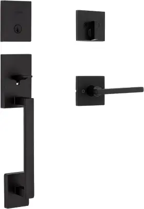 Kwikset 726084227323 San Clemente Front Door Lock Handle And Deadbolt Set Entry Handleset Ex