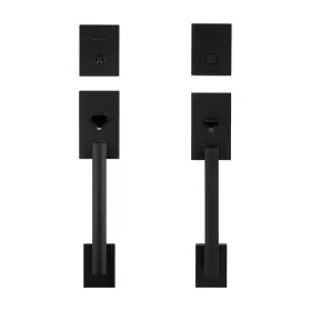 Kwikset 744110954043 San Clemente Matte Black Keyed Entry Door Handleset And Non-functioning Han