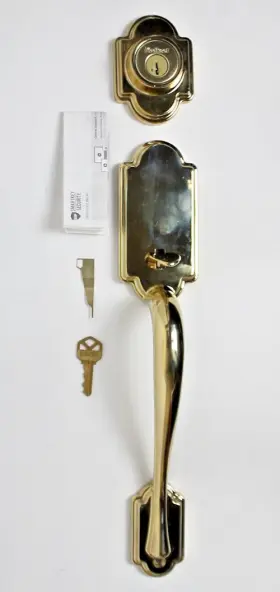 800anxll3 Kwikset Arlington Outside Handle Polished Brass For Parts #9d7