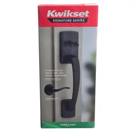815bfhxsel Kwikset Brentford Handleset Matte Black Signature Series Handle Only