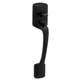 815pghxpskrdt514 Kwikset Prague Matte Black Entry Door Handle Only With Pismo Round Knob