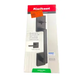 815scexhflsqt514rbp Kwikset San Clemente Matte Black Door Handleset With Halifax Square Handle