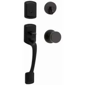 818pghxpsk Kwikset Prague Front Door Lock Handle And Deadbolt Set 98180-026 Matte Black