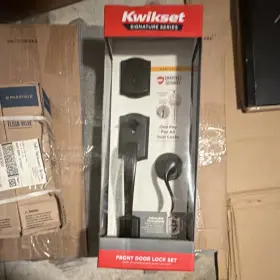 818pthxtnl Kwikset Prescott X Tustin Handleset Single Cylinder Venetian Bronze Lock