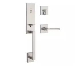 818vnhxhflsqt15 Kwikset Vancouver Satin Nickel Single Cylinder Low Profile Handleset With Halifax