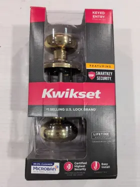 87179 Kwikset Keyed Entry Knob Featuring Smartkey Security