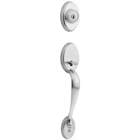 800ce Kwikset 883351010283 Lip 26 Rcal Rcs Satin Chrome Entry Handleset With Keyed Deadbolt