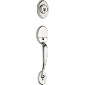 Kwikset 883351104821 New Satin Chrome Smartkey Lever Handle Door Set