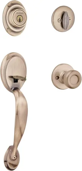Kwikset 883351263832 Dakota Smartkey Front Entry Door Handle And Deadbolt Set