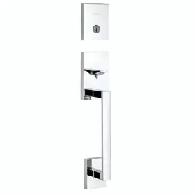 Kwikset 883351642040 San Clemente Deadbolt Handle And Lock Set In Polished Chrome