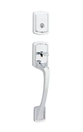 Kwikset 883351810197 Handleset Smartkey In A Polished Chrome Finish Exterior Only