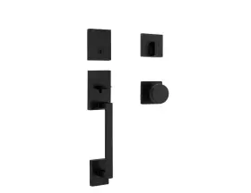 Kwikset 883351981347 San Clemente Single Cylinder Low Profile Door Handleset With Square Pismo Knob Feat