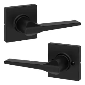 200hsl Kwikset 883351995863 Hollis Matte Black Hall/closet Passage Door Lever S Quart 514 Cp