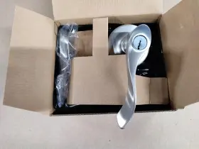 94050-641 Kwikset Balboa Entry Lever With Pin And Tumbler Satin Nickel